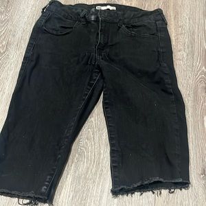 Black jean short
